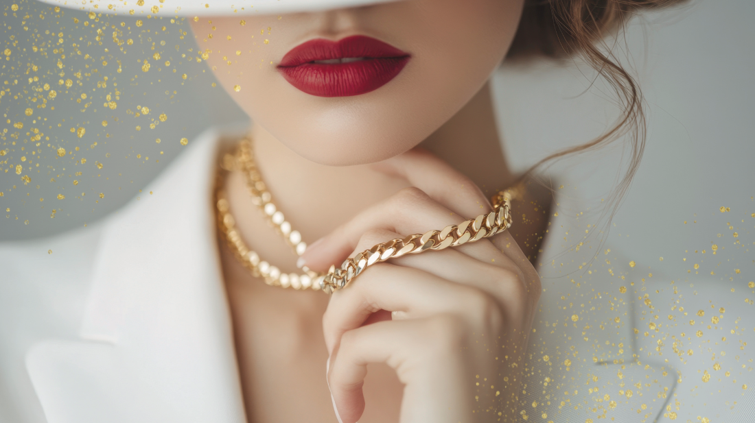 Luxurious woman in trending 2026 fashion styles. Opening of our guide to What's In and What's Out in 2026 Fashion Trends.