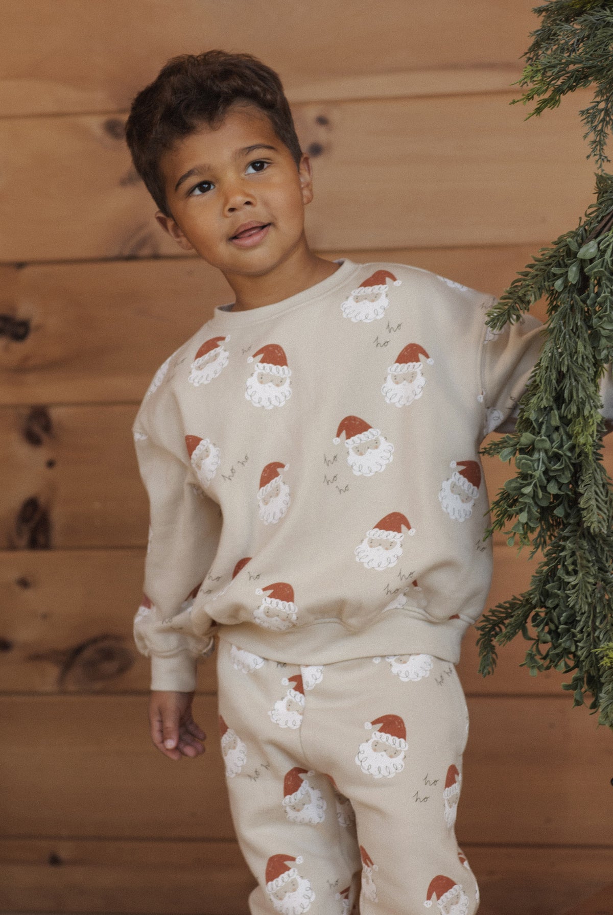 Rylee + Cru Relaxed Sweatshirt | Santa Lifestyle Shot Model Portrait