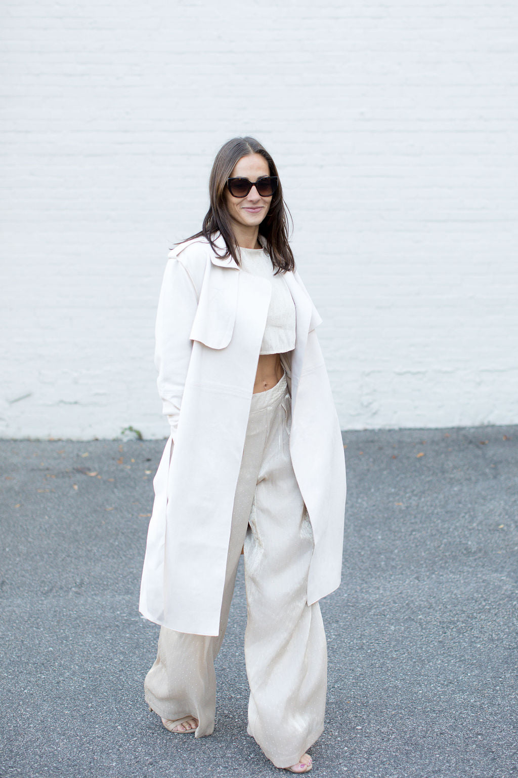 Night Out Embellished Set I Cream