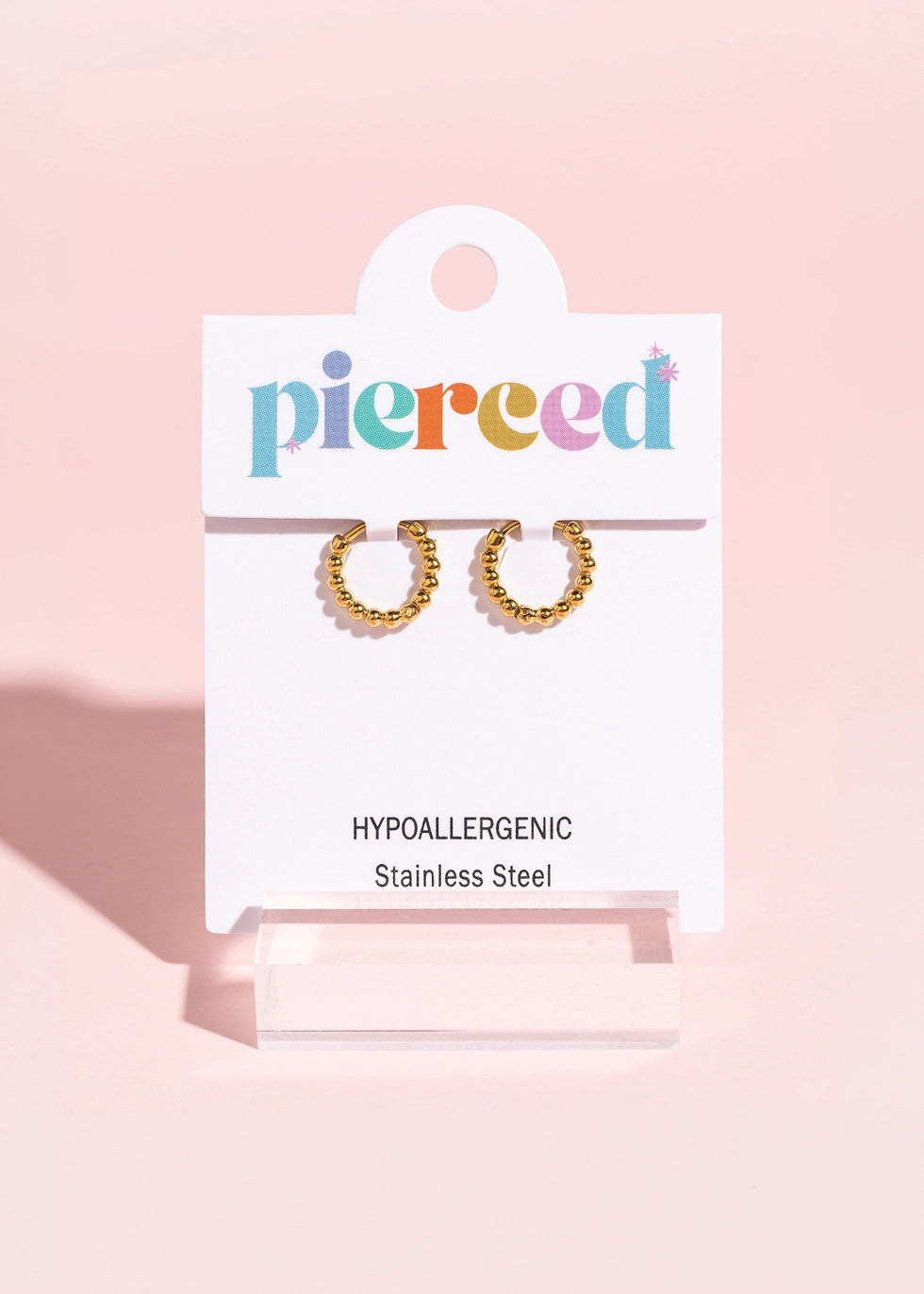 Pierced Co. Tiny Dot Huggies packaging photo