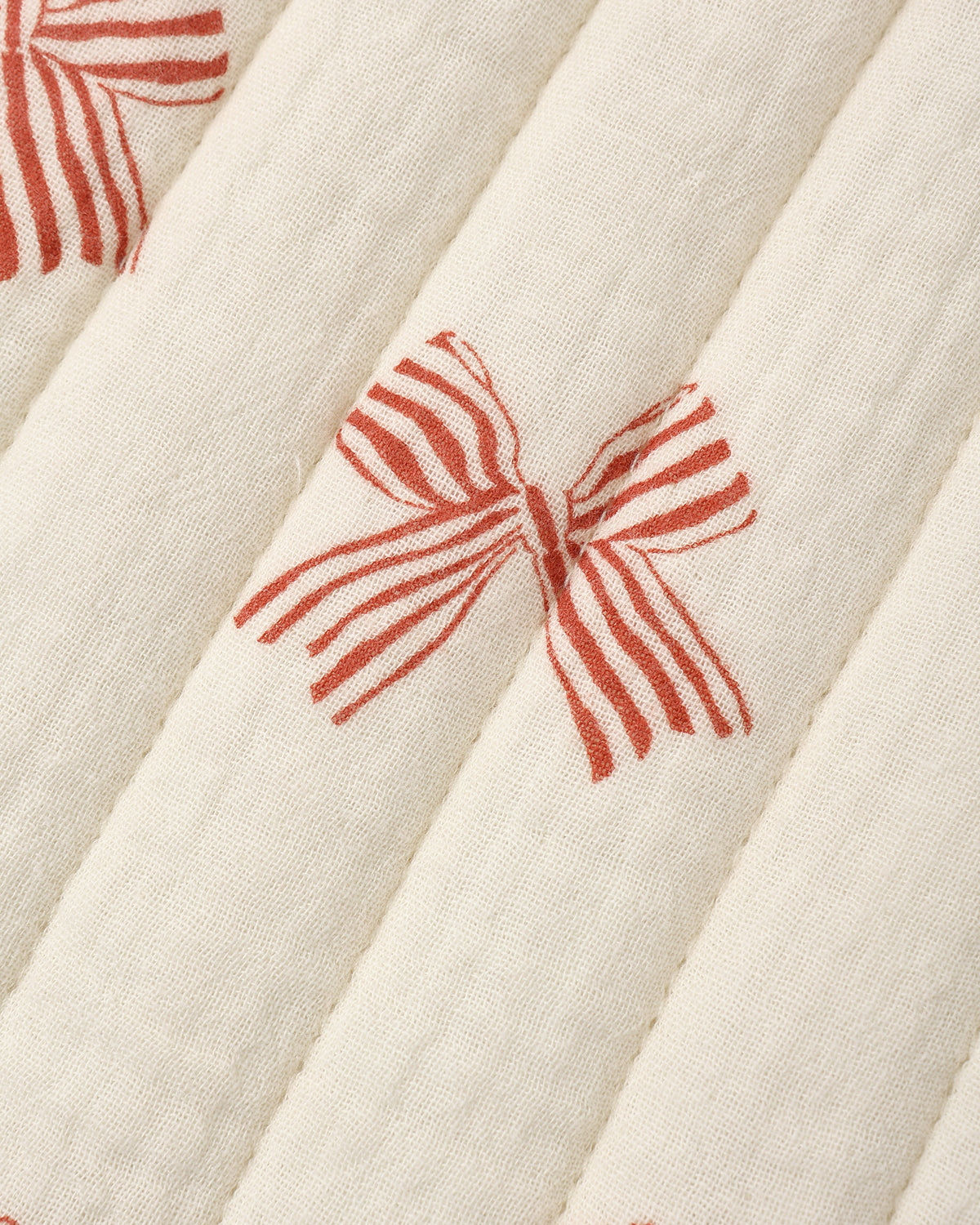 Details of the "Peppermint Bows" print from Rylee + Cru Christmas Stocking | Peppermint Bows