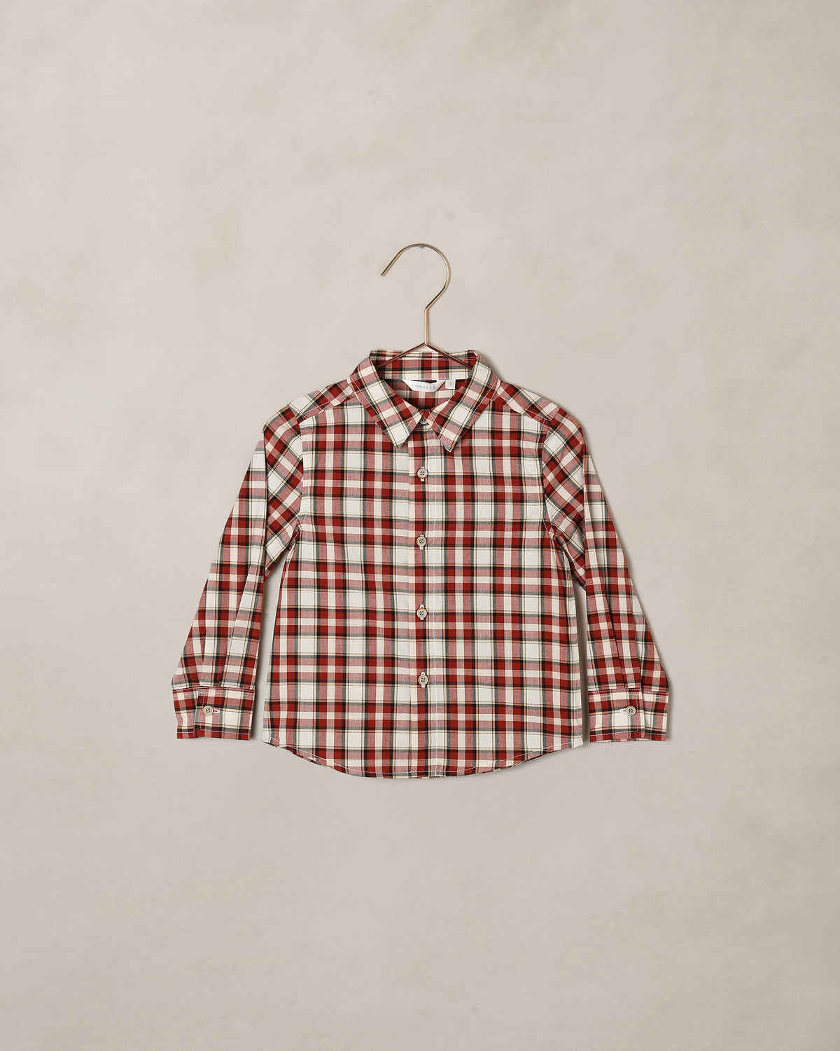 Noralee Harrison Button-Down in Holiday Tartan flat lay