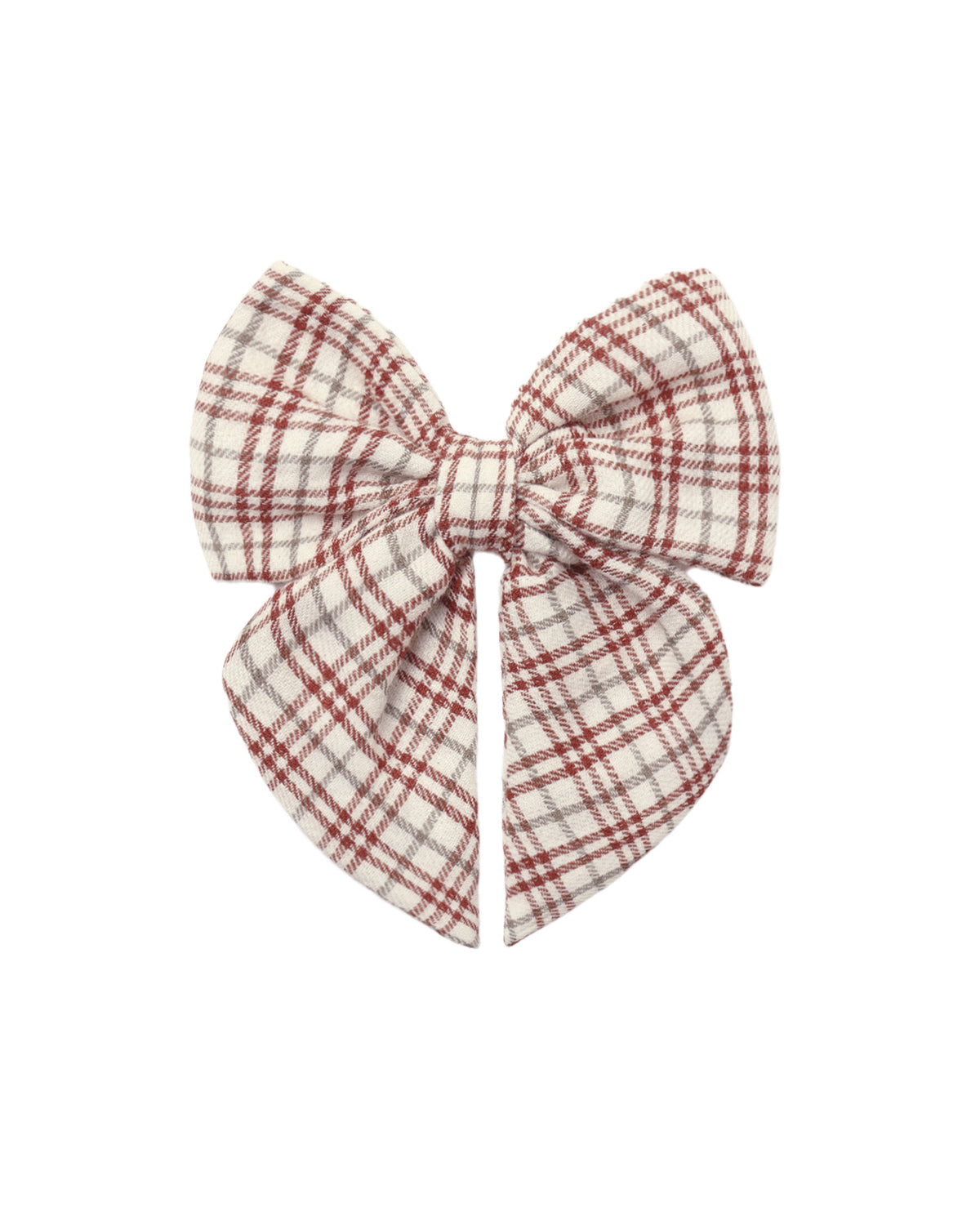 Quincy Mae Baby Bow in Christmas Plaid Flat Lay