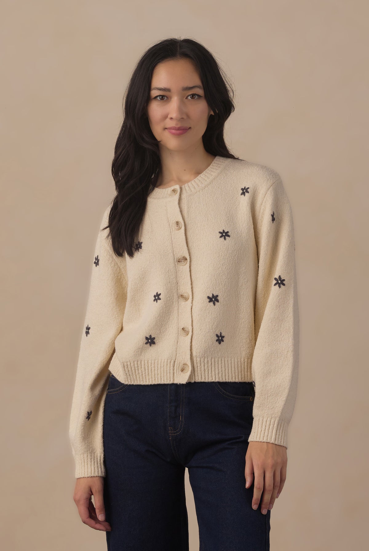 Rylee + Cru Women's Cheyenne Cardigan || Midnight Daisies