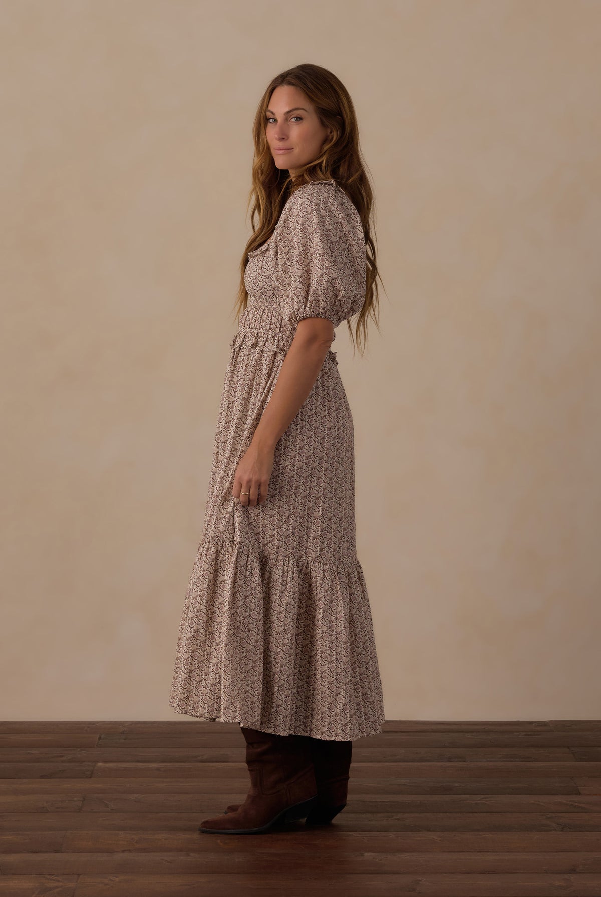 Side view of the Rylee + Cru Women's Tenley Dress || Primrose