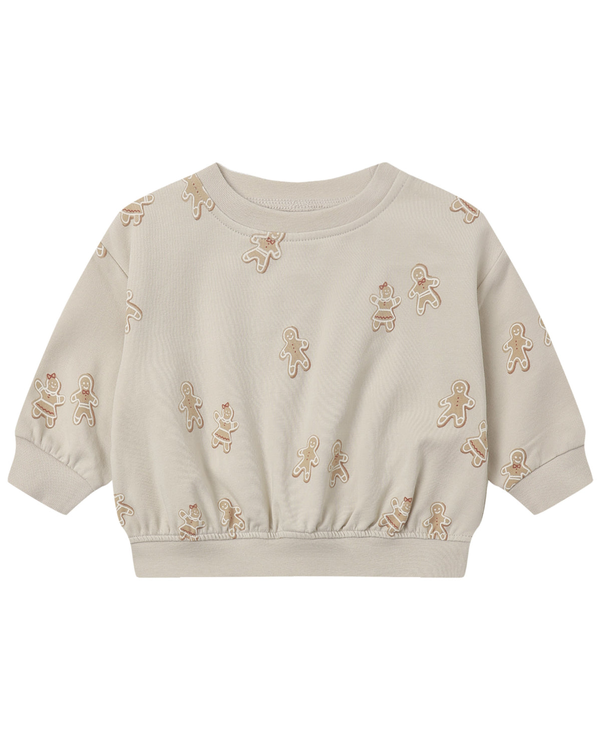 Quincy Mae Relaxed Fleece Baby Sweatshirt in Gingerbread Flat Lay