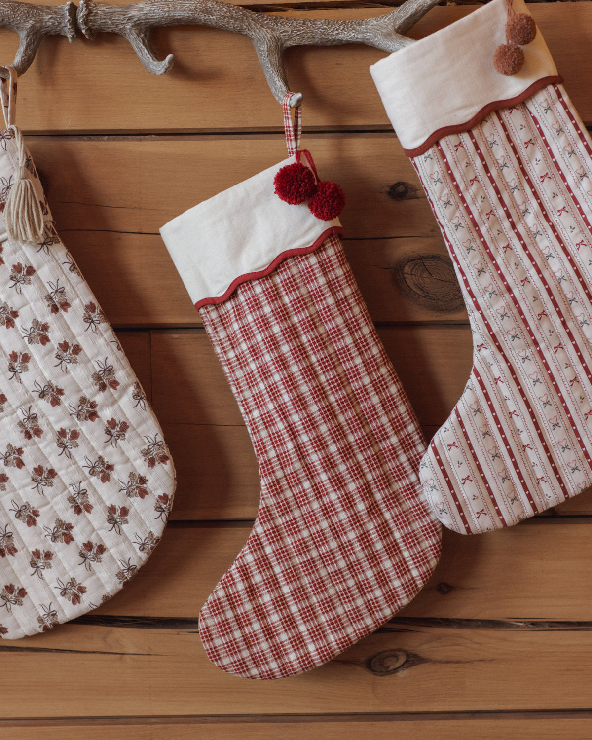 Rylee + Cru Noel Stocking | Candy Cane Bows