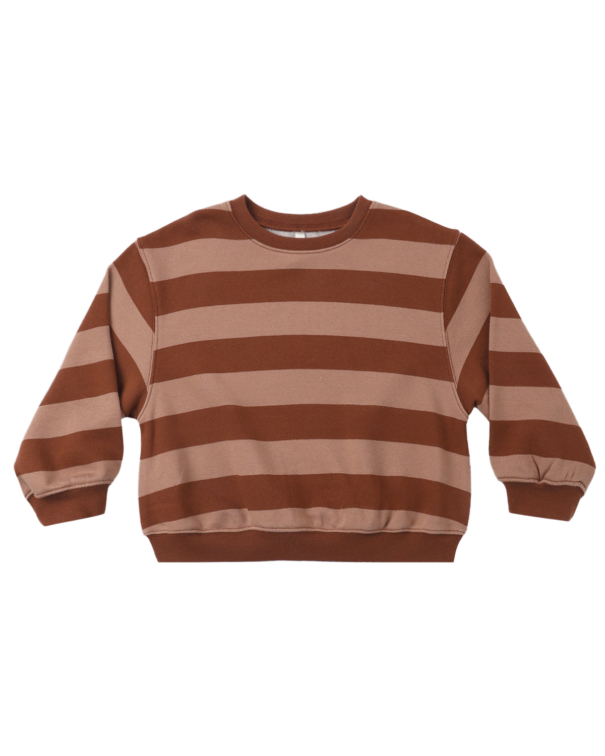 Rylee + Cru Oversized Sweatshirt | Brick + Clay Stripe