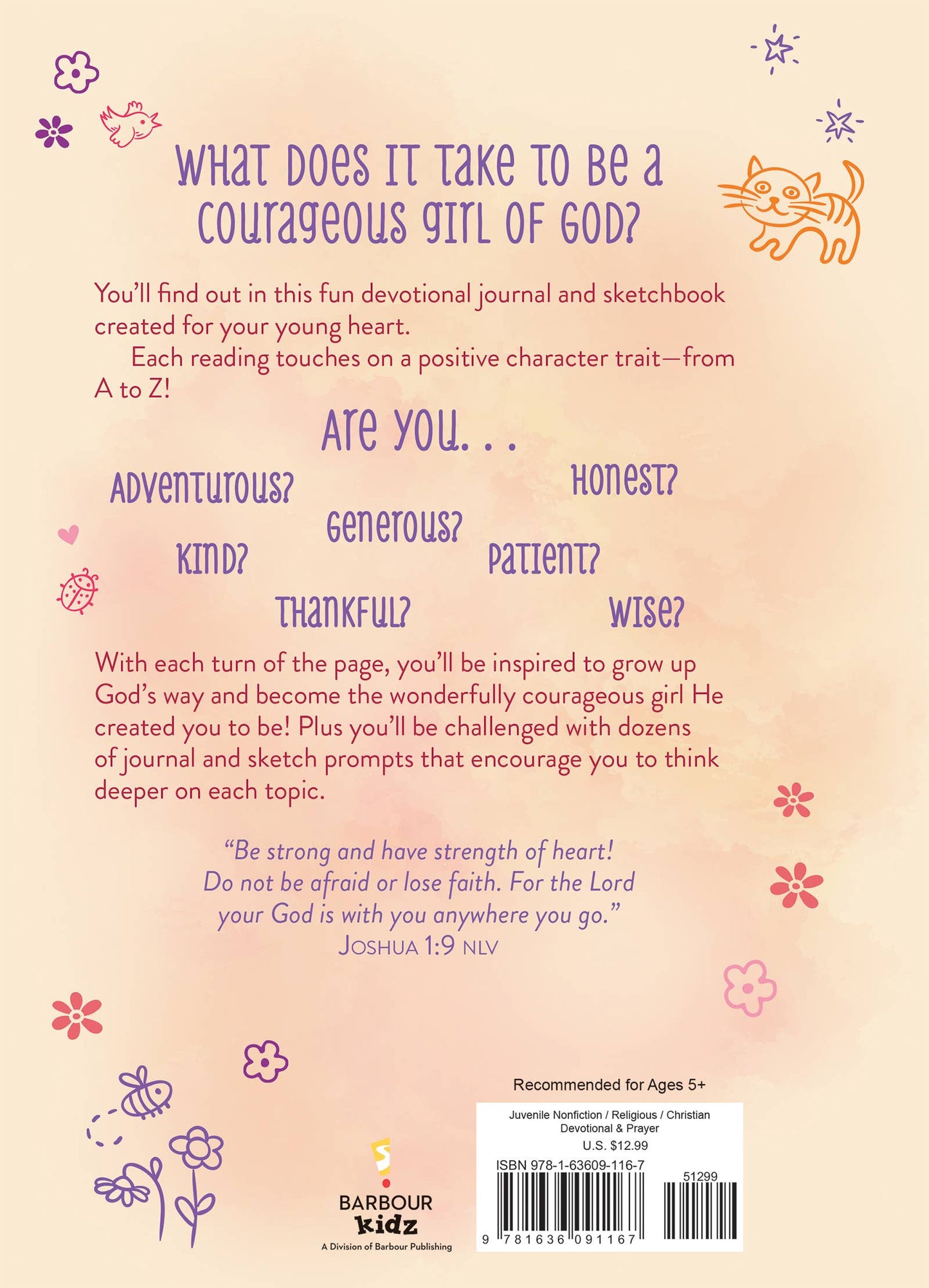 A to Z Devotional Journal and Sketchbook for Courageous Gir