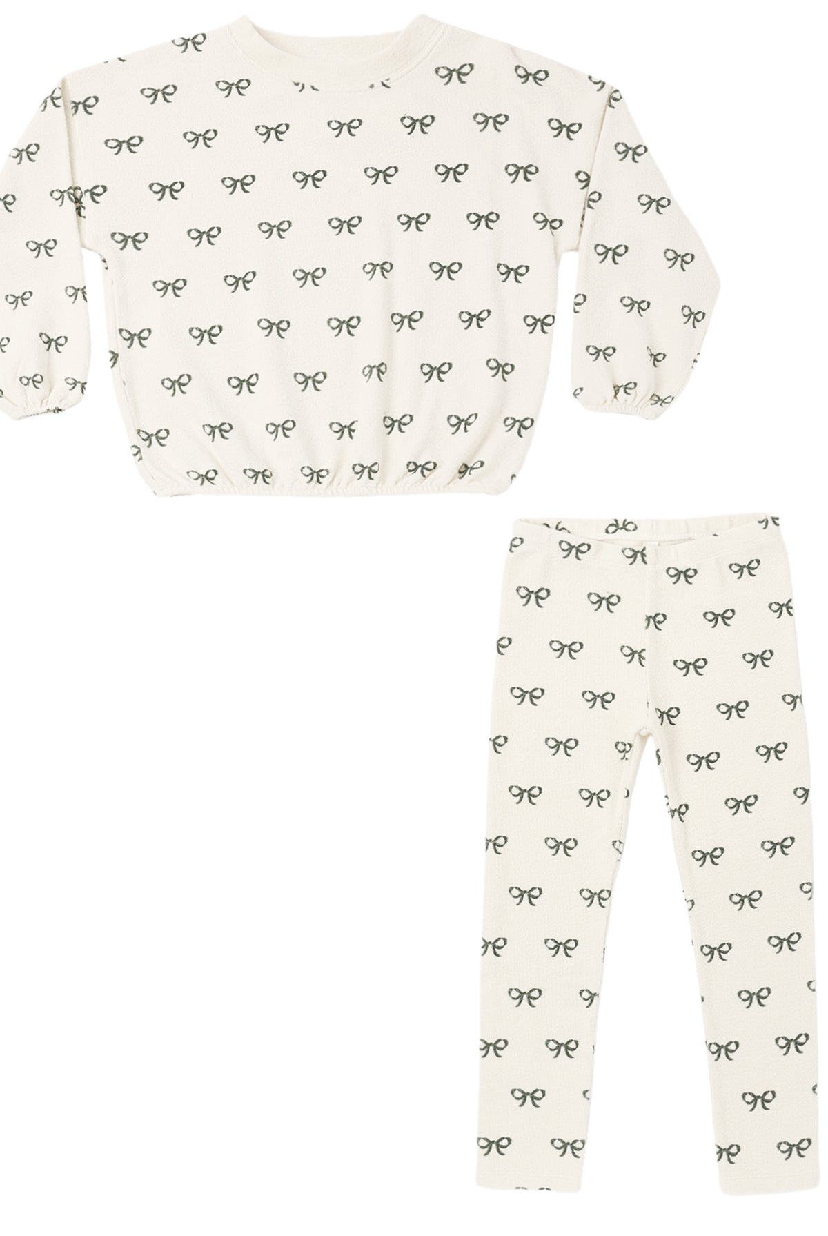 Rylee + Cru Spongey Knit Set | Evergreen Bows Flat Lay