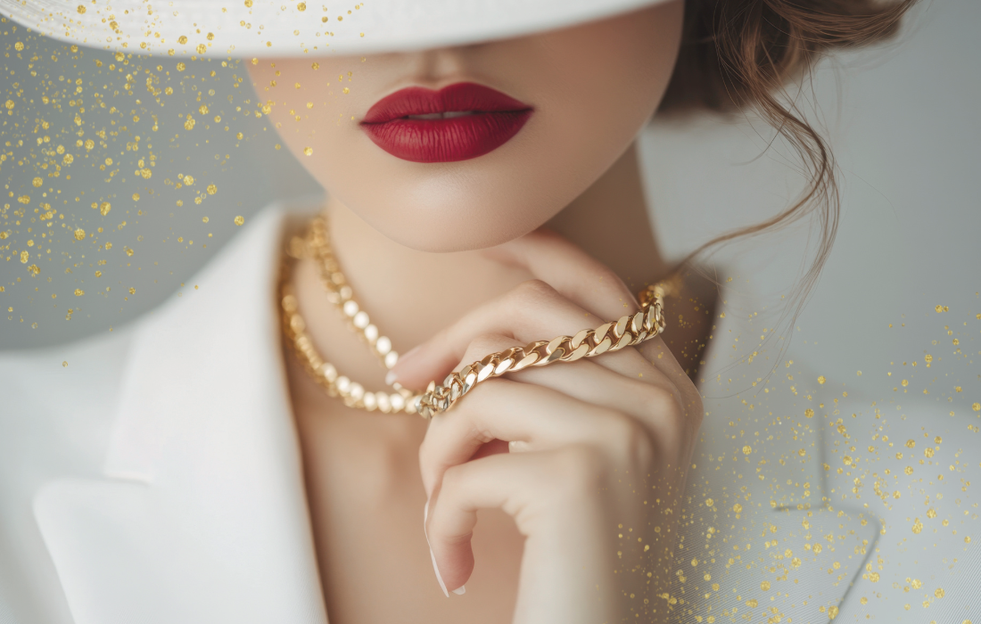 Luxurious woman in trending 2026 fashion styles. Opening of our guide to What's In and What's Out in 2026 Fashion Trends.