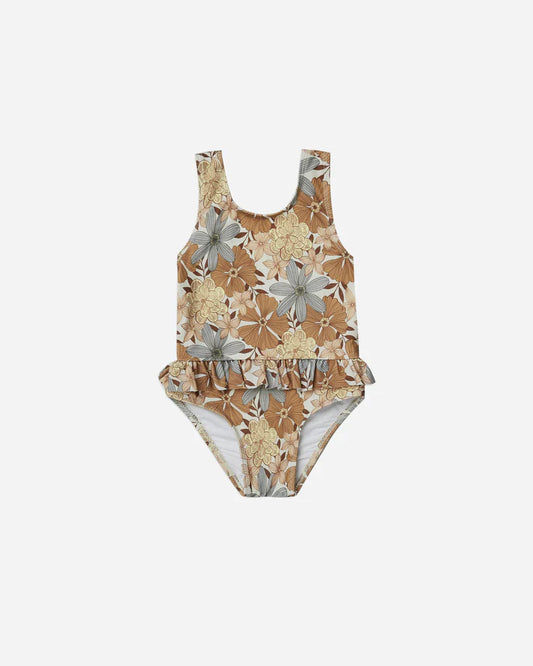 skirted one-piece || safari floral - LAST ONE 3/6mo