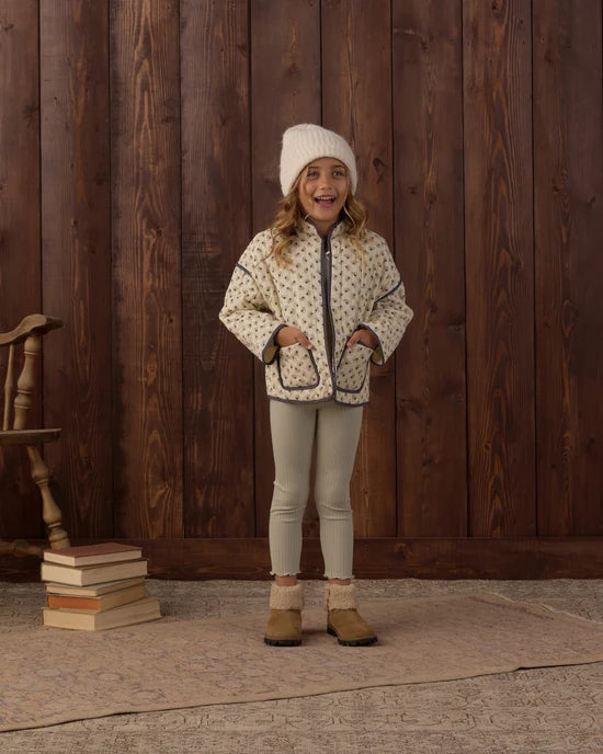 Girl modeling the Rylee + Cru Quilted Jacket | Vintage Fleur