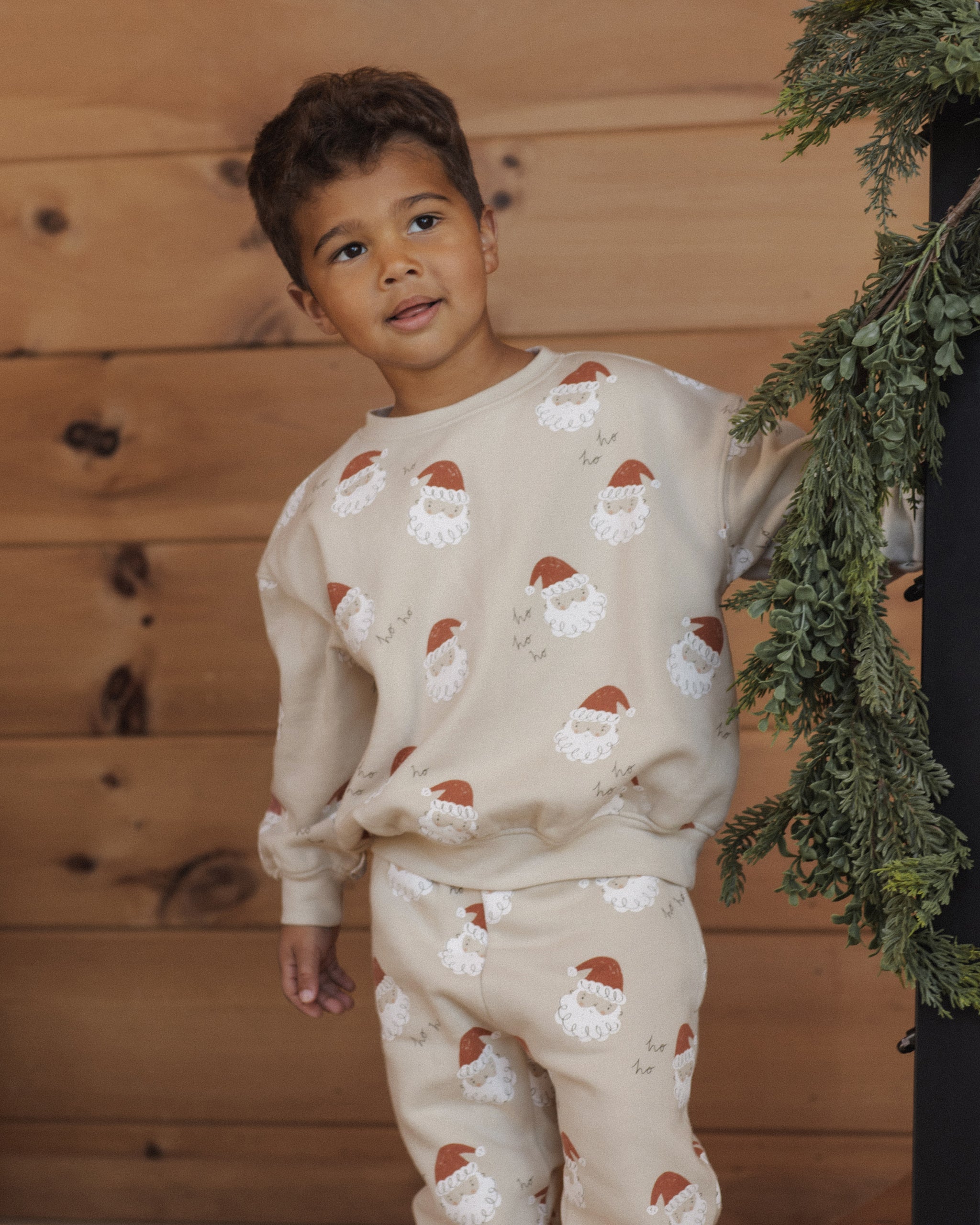 Rylee + Cru Relaxed Sweatshirt | Santa Lifestyle Shot Model Portrait