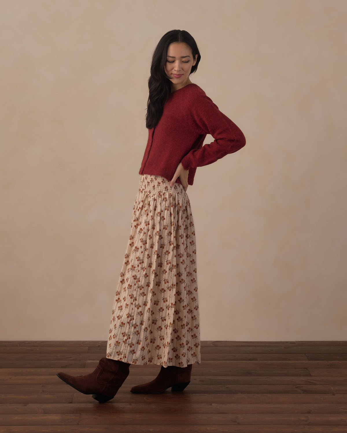 Rylee + Cru Women's Fuzzy Cardigan | Ruby and Rylee_Cru_Women_s_Jen_Skirt_Bouqet