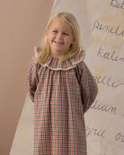 Rylee + Cru Girl's Nightgown | Holiday Gingham studio close up