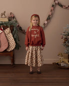 Full length studio model photo Rylee + Cru Tiered Midi Skirt | Bouquet