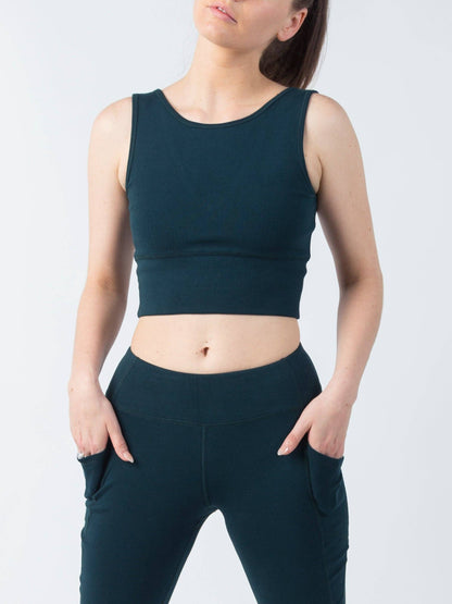 PlantTec™ Organic Reversible Activewear Tank | Teal