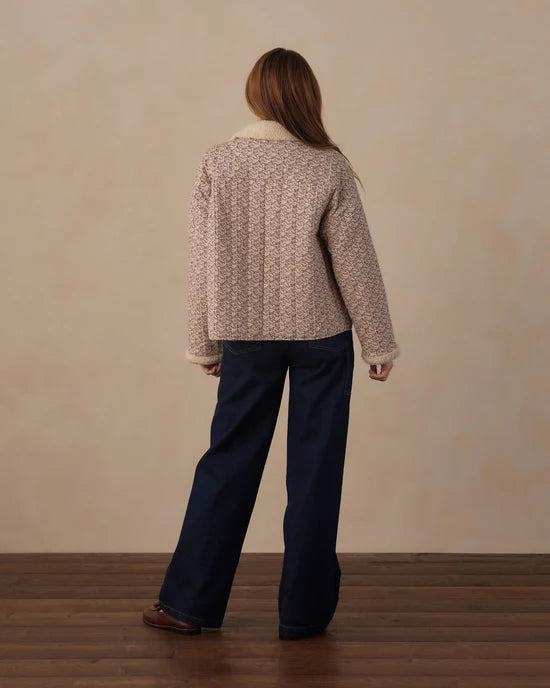 Rylee + Cru Women's Quilted Collared Jacket || Primrose rear view