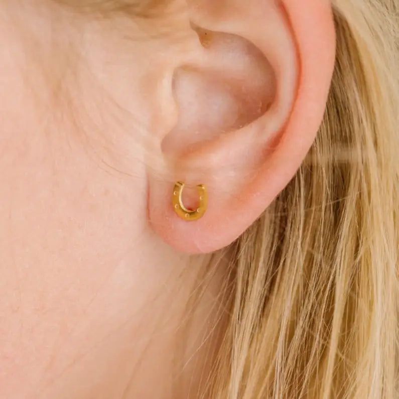 Pierced Co. Lucky You Horseshoe Earring close up
