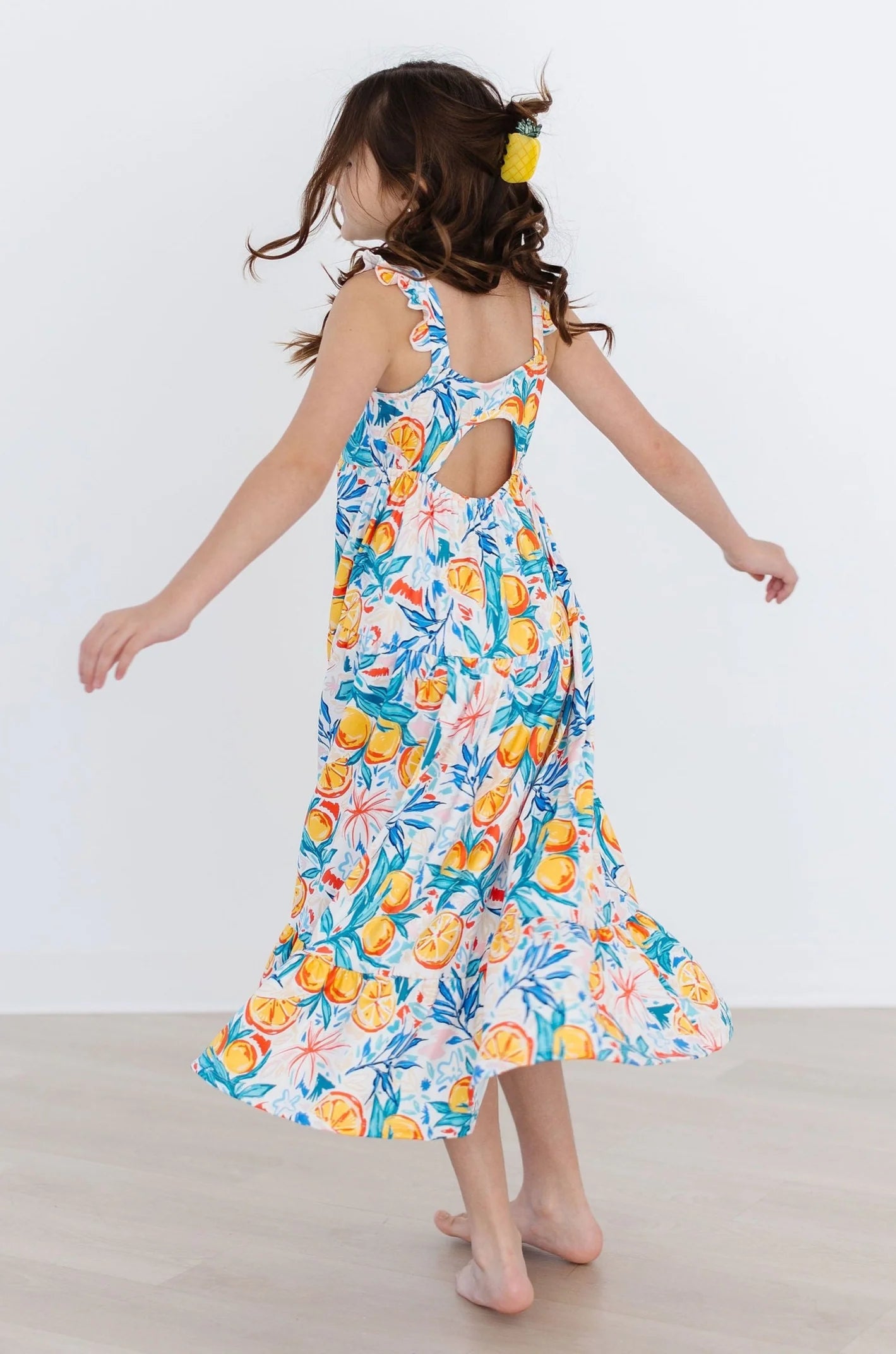 Girl's Ruffle Maxi Dress II Tropical Summer