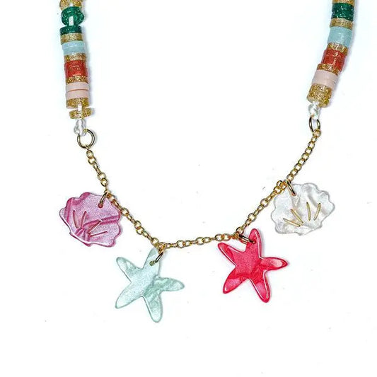 Mermaid Seashells Pearlized Necklace