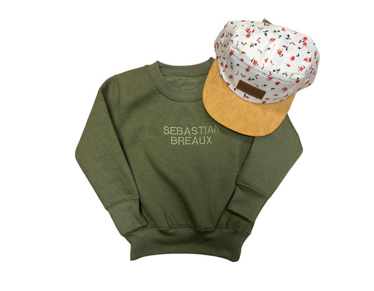 Personalized Pullover I Olive
