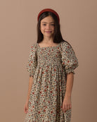Adelaide Dress | Holiday Floral rylee and cru and Padded Headband | Ruby