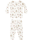 Quincy Mae Bamboo Baby Pajama Set in Toy Chest Flat Lay