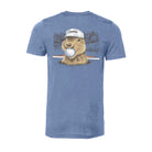 Caddie "Groundhog" Pocket Tee | Saltwater Blue reverse side flat lay