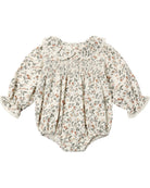Quincy Mae Callie Romper in Holiday Floral Flat Lay