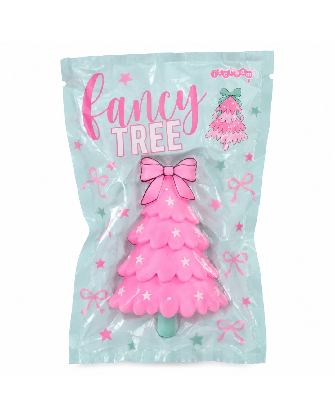 Pink squishy tree in plast wrapping. 