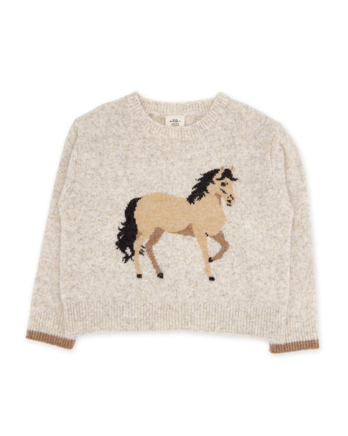 Feather 4 Arrow Camille Horse Sweater flat lay front