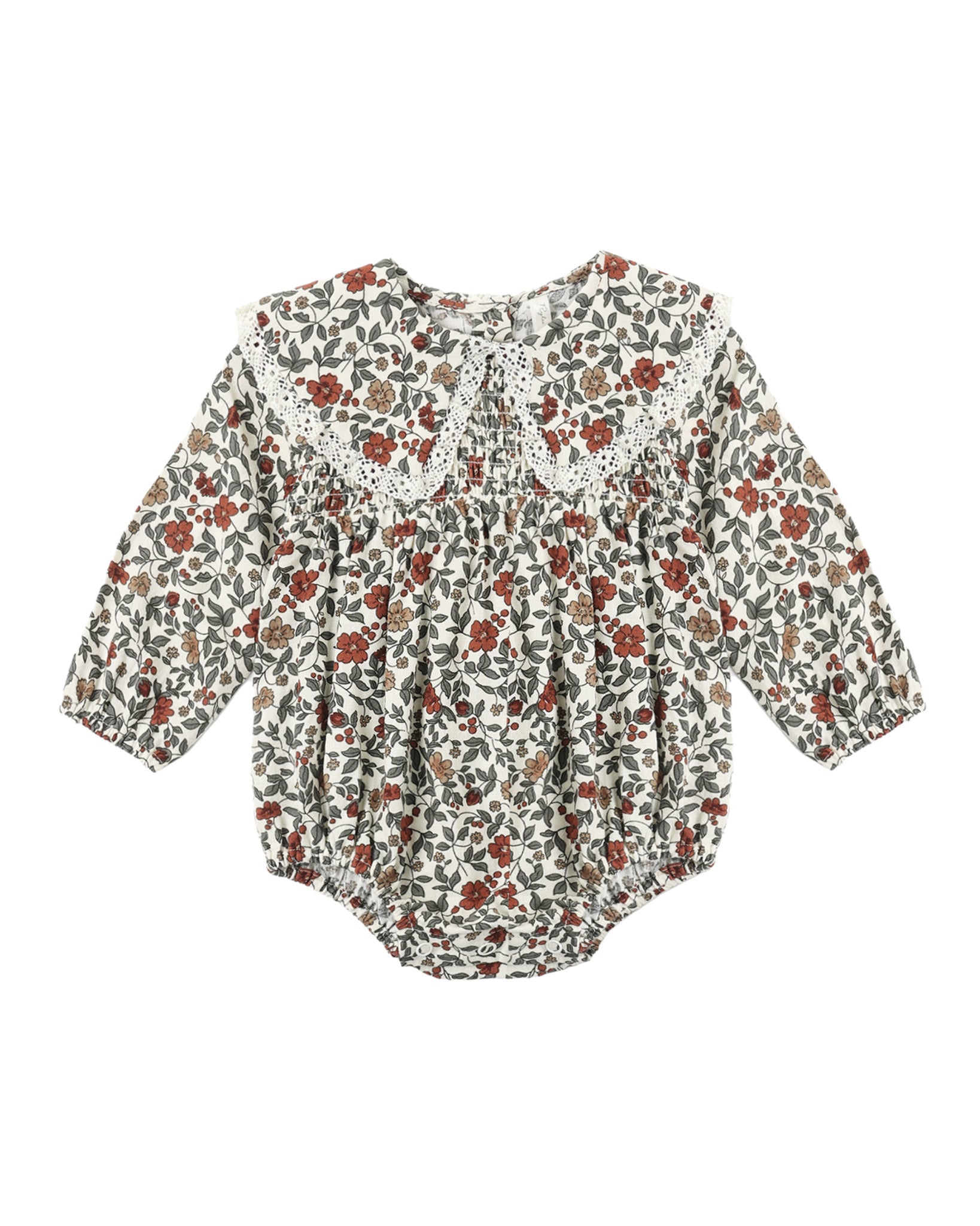 Fern Romper | Holiday Floral rylee + cru flat lay