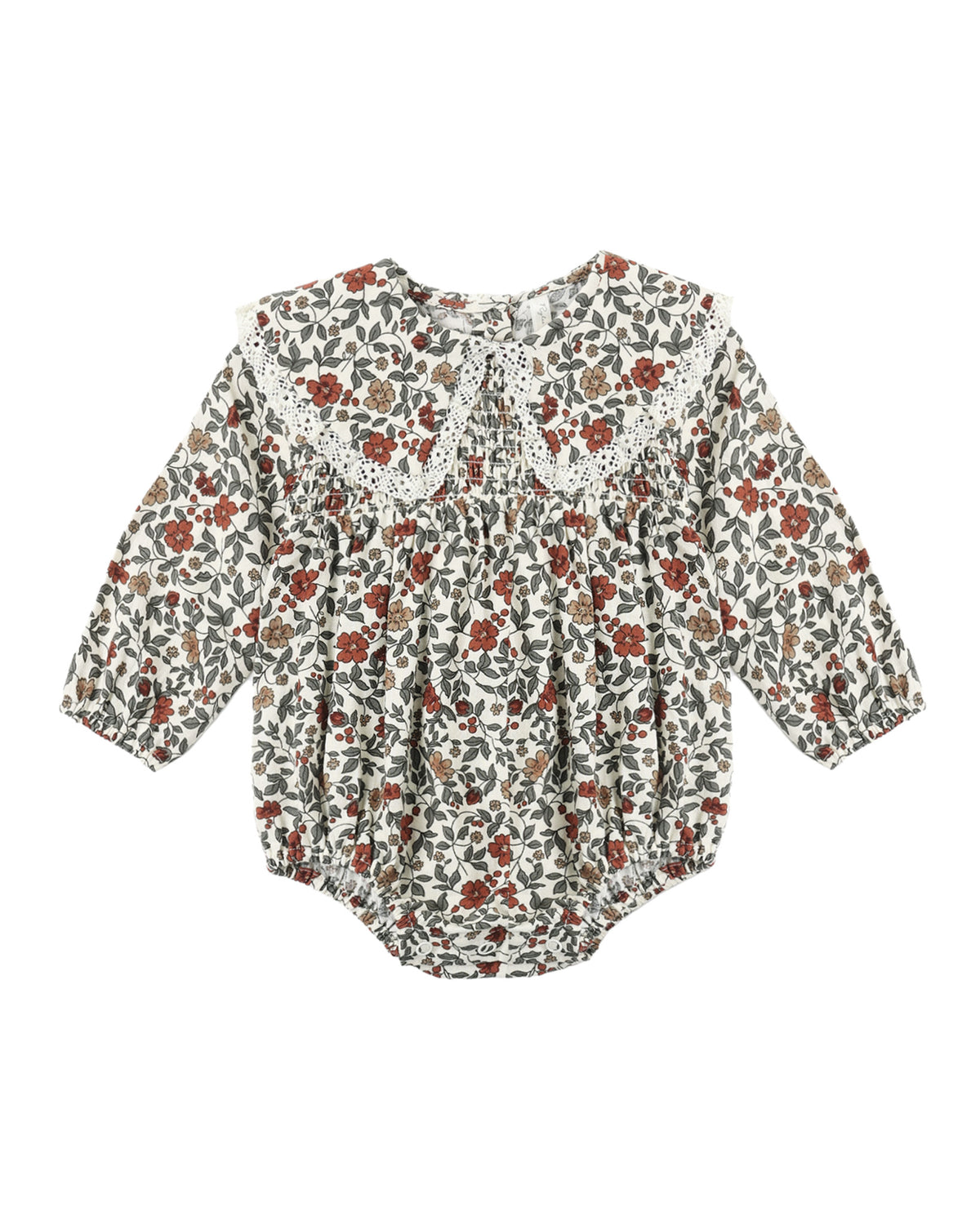 Fern Romper | Holiday Floral rylee + cru flat lay