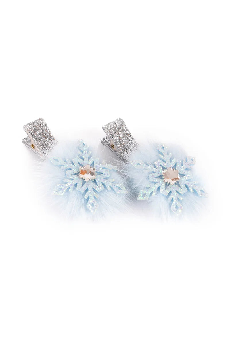 Frosty Sisters Hairclips (2-Piece Set) from Great Pretenders flat lay