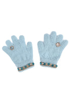 Great Pretenders Boujee Bijou Gloves in Light Blue Flat Lay