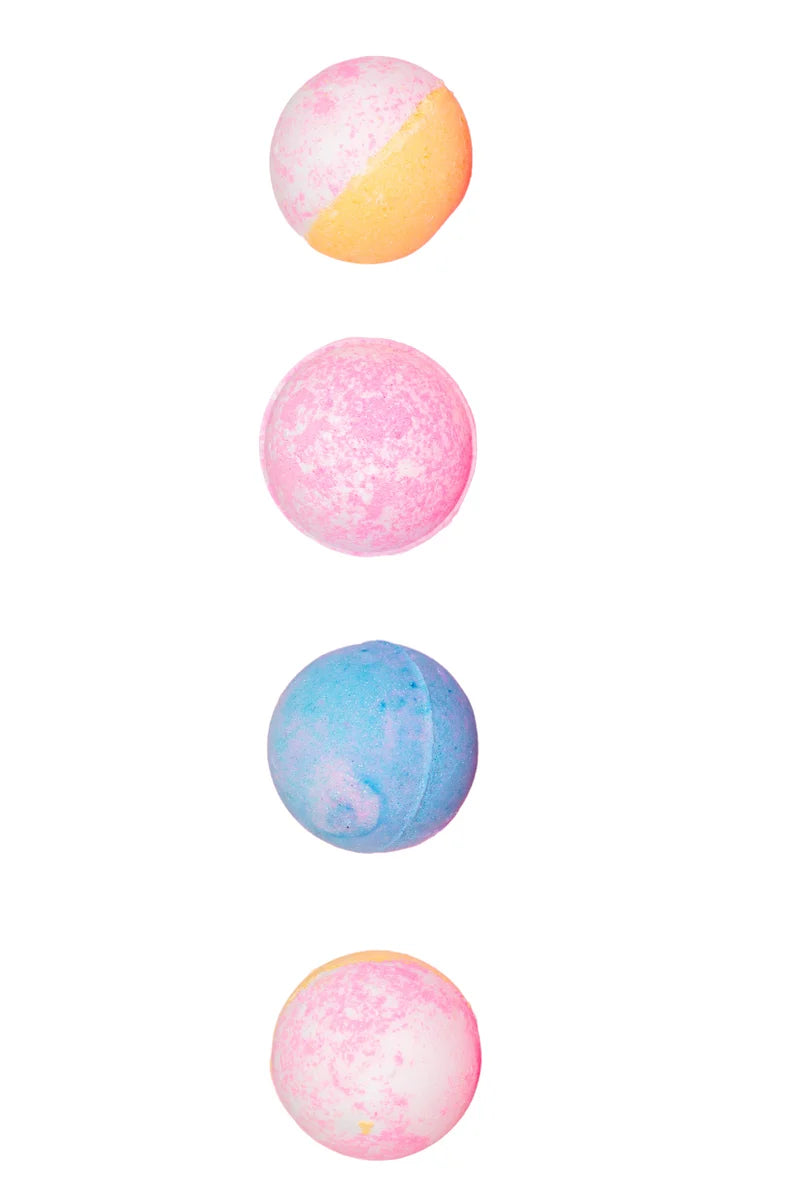 Great Pretenders Don't Quit Your Day Dream Bath Bomb Box Set Four Bath Bombs Flat Lay