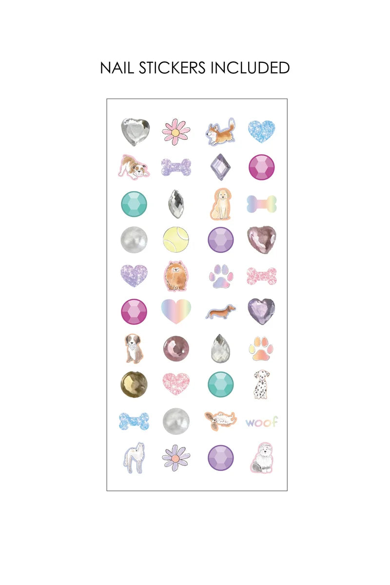 Great Pretenders Paw-some Nail Polish and Nail Sticker Set (dog) Included Nail Stickers (40)