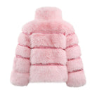 Lola and the Boys Cotton Candy Gem Faux Fur rear flat lay
