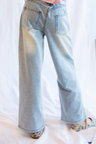 Lola and the Boys Sparkle Sweatpant Jeans Facing Back 