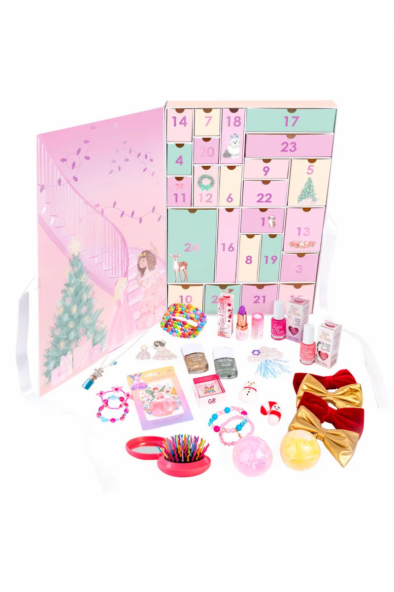 Lulu & Tilda x Great Pretenders Ultimate Holiday Advent Calendar flat lay open box