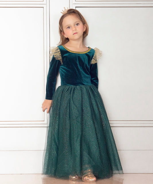 The Brave Princess teal costume dress