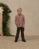 Noralee Harrison Button-Down in Holiday Tartan model photo