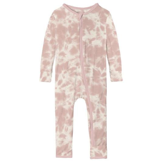 Coverall with Zipper I Baby Rose Tie Dye