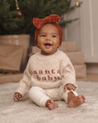 baby girl Knit Baby Toddler Sweater in Santa Baby