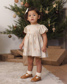 Quincy Mae Darla Dress in Gingerbread  full length model photo
