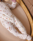 Details of Quincy Mae Baby Bamboo Zip Footie in Toy Chest