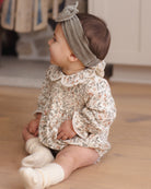 Quincy Mae Callie Romper in Holiday Floral model lifestyle photo
