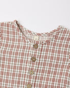 Quincy Mae Woven Baby Jumpsuit in Christmas Plaid